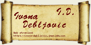 Ivona Debljović vizit kartica